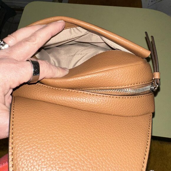 Calvin Klein Millie Caramel Faux Leather Convertible Sling Backpack NEW - Picture 7 of 9